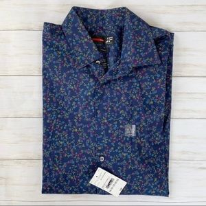 NWT JFerrar Slim 16-16 1/2 Floral Dress Shirt